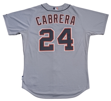 2013 Miguel Cabrera Game Used Detroit Tigers Road Jersey Used on 8/11/13 For Career Home Run #357 (MLB Authenticated)